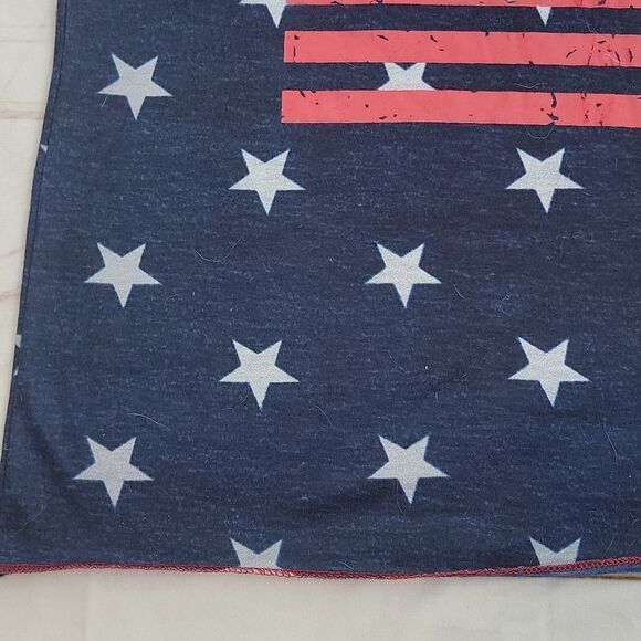 Merica Racerback Tank Top with Stars and Stripes Red, White and Blue Summer - Picture 3 of 5